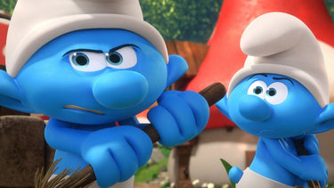 Diamond Painting Moppersmurf is aan het mopperen met Ronde steentjes 100x55cm - Beste Kwaliteit